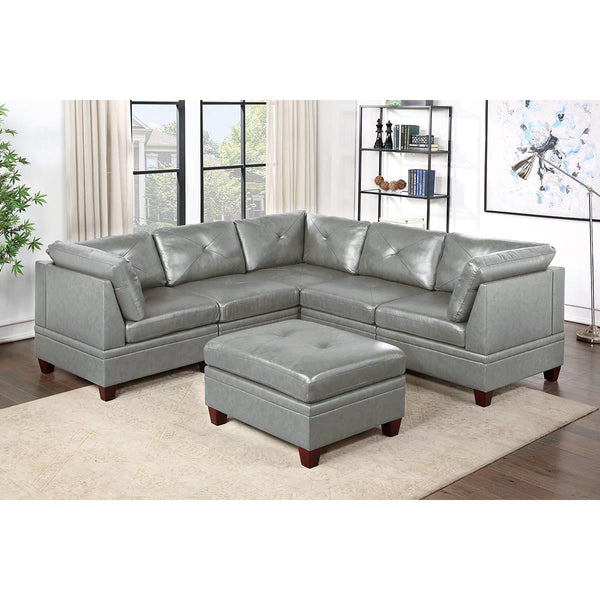 Poundex Leather 6 pc Sectional 698 IMAGE 1