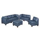 Poundex Leather 7 pc Sectional 675 IMAGE 1