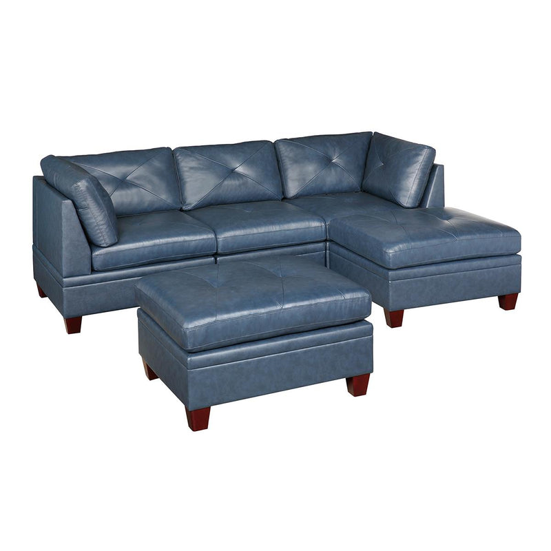 Poundex Leather 5 pc Sectional 671 IMAGE 1