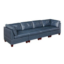 Poundex Leather 4 pc Sectional 669 IMAGE 1