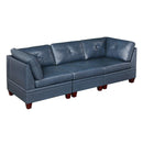Poundex Leather 3 pc Sectional 667 IMAGE 1