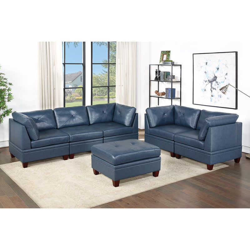 Poundex Leather 6 pc Sectional 677 IMAGE 1