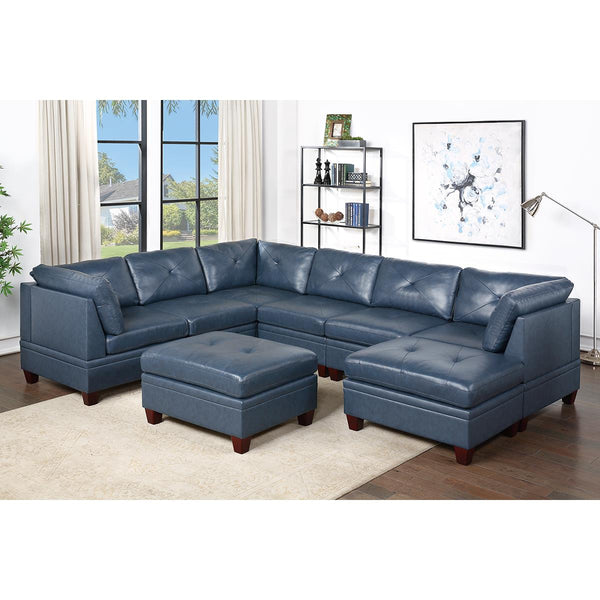 Poundex Leather 8 pc Sectional 676 IMAGE 1