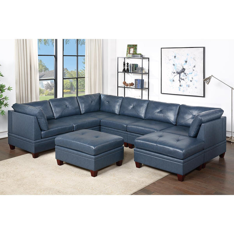 Poundex Leather 8 pc Sectional 676 IMAGE 1