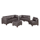 Poundex Leather 7 pc Sectional 655 IMAGE 1