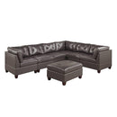 Poundex Leather 7 pc Sectional 654 IMAGE 1