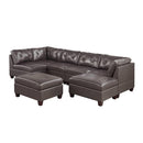 Poundex Leather 7 pc Sectional 653 IMAGE 1