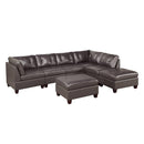 Poundex Leather 7 pc Sectional 652 IMAGE 1
