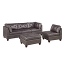 Poundex Leather 5 pc Sectional 651 IMAGE 1