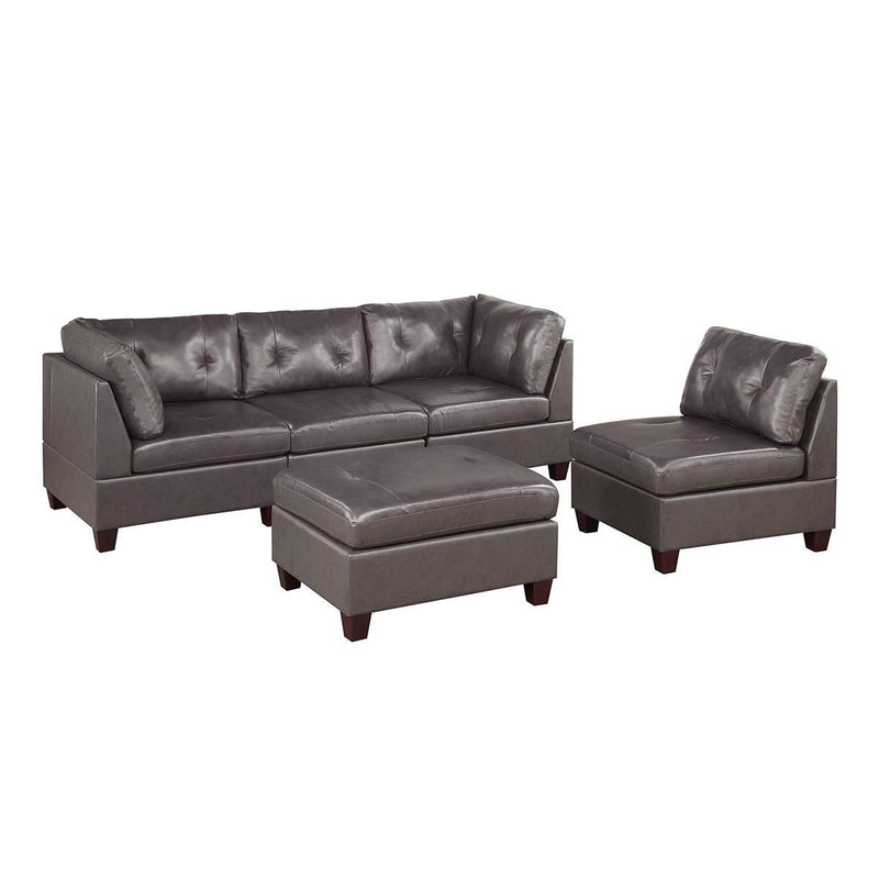 Poundex Leather 5 pc Sectional 651 IMAGE 1