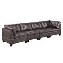 Poundex Leather 4 pc Sectional 649 IMAGE 1