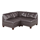 Poundex Leather 3 pc Sectional 644 IMAGE 1
