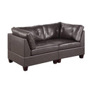 Poundex Leather 2 pc Sectional 643 IMAGE 1