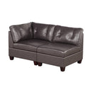 Poundex Leather 2 pc Sectional 642 IMAGE 1