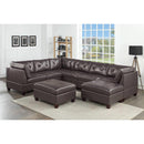 Poundex Leather 8 pc Sectional 656 IMAGE 1