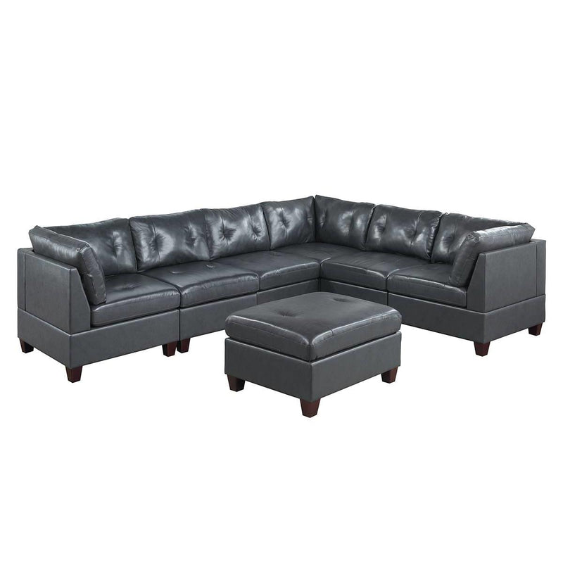 Poundex Leather 7 pc Sectional 634 IMAGE 1