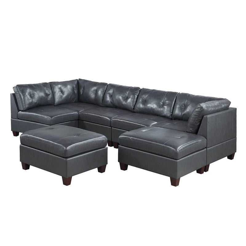 Poundex Leather 7 pc Sectional 633 IMAGE 1