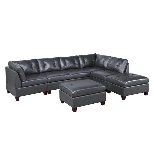 Poundex Leather 7 pc Sectional 632 IMAGE 1