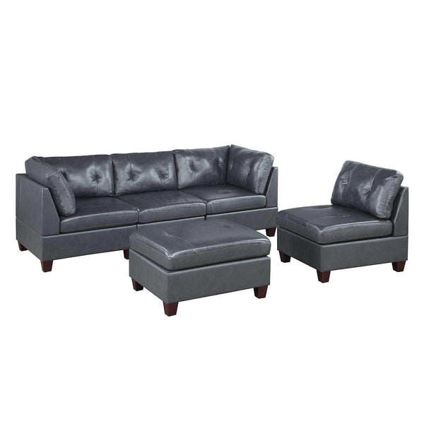 Poundex Leather 5 pc Sectional 631 IMAGE 1