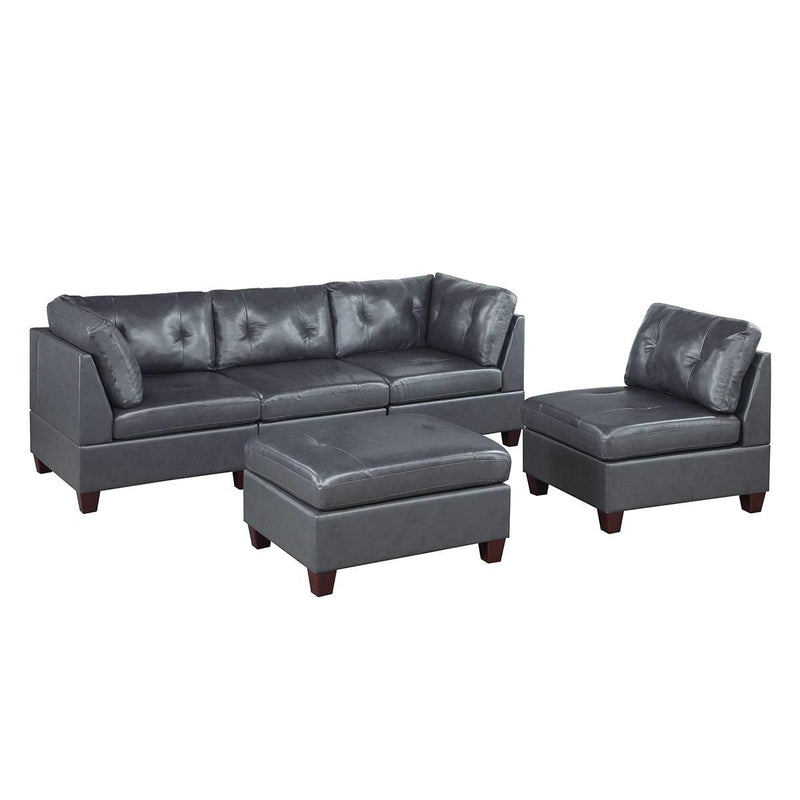 Poundex Leather 5 pc Sectional 631 IMAGE 1