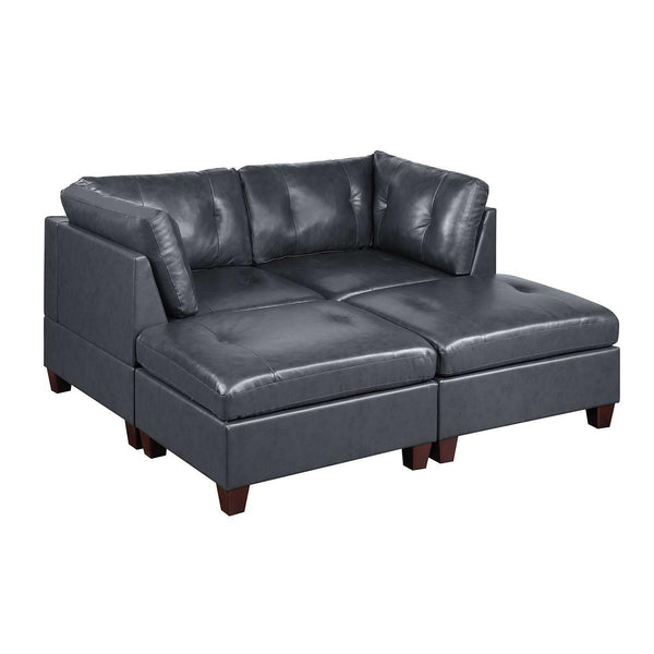 Poundex Leather 4 pc Sectional 628 IMAGE 1