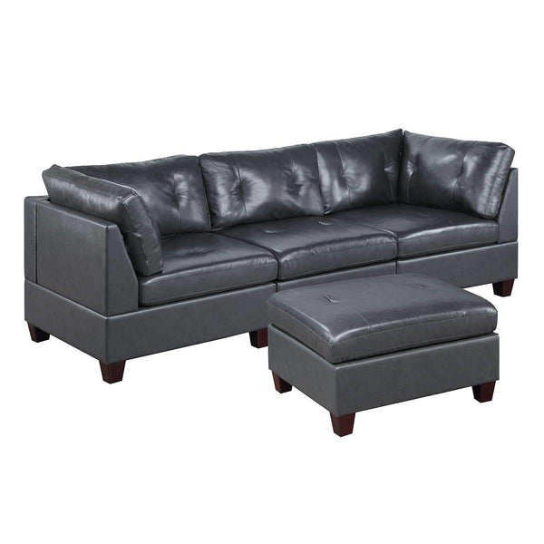 Poundex Leather 4 pc Sectional 627 IMAGE 1