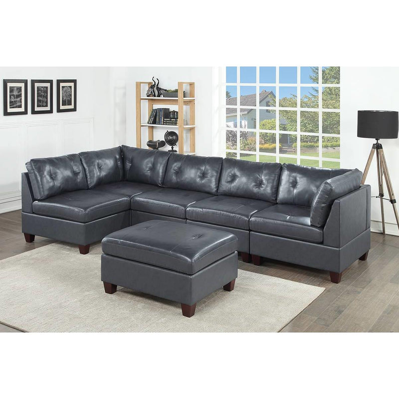 Poundex Leather 6 pc Sectional 639 IMAGE 1