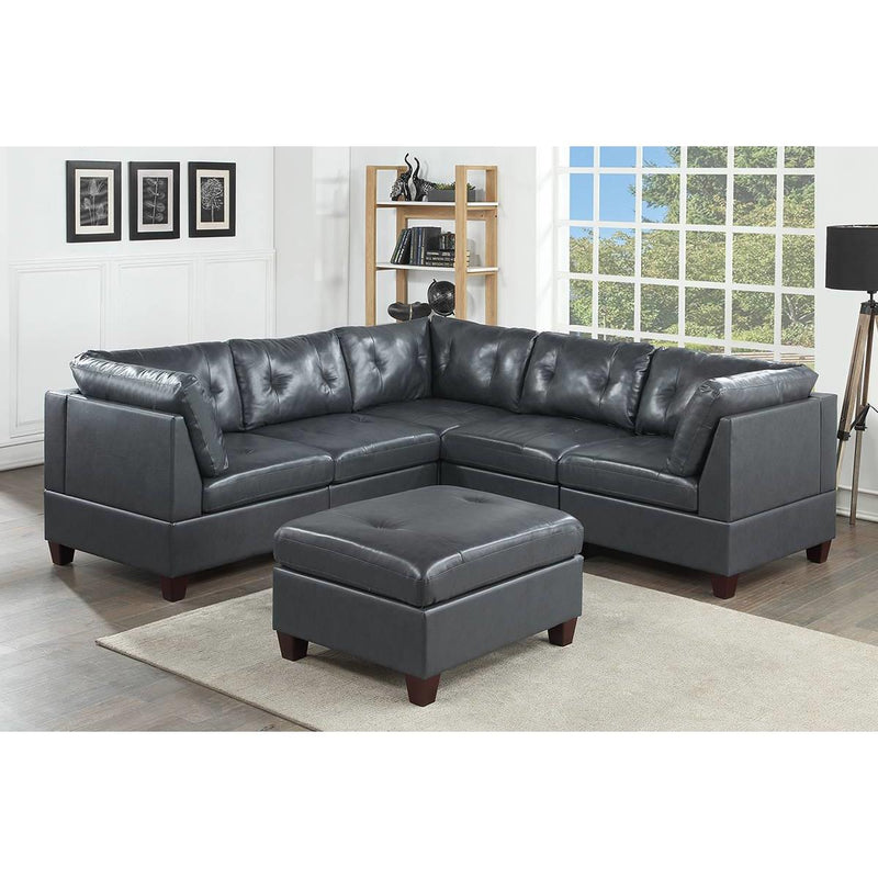 Poundex Leather 6 pc Sectional 638 IMAGE 1