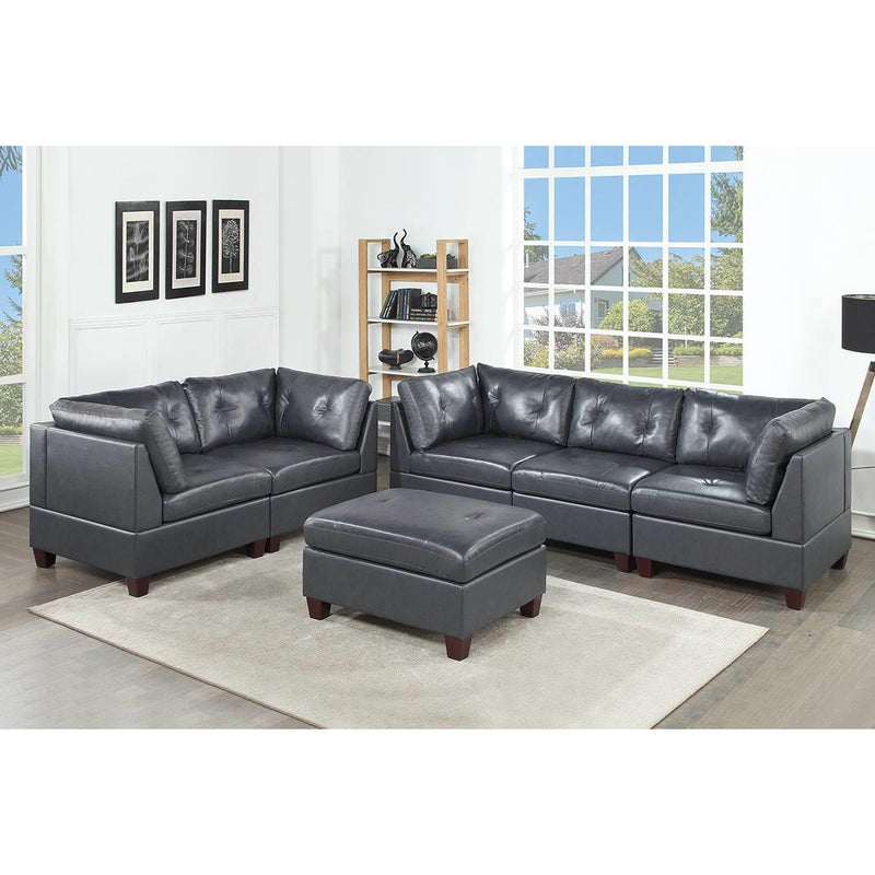Poundex Leather 6 pc Sectional 637 IMAGE 1