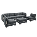 Poundex Fabric 7 pc Sectional 612 IMAGE 1