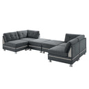 Poundex Fabric 6 pc Sectional 610 IMAGE 1