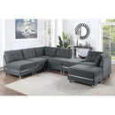Poundex Fabric 7 pc Sectional 616 IMAGE 1