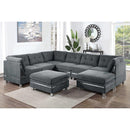 Poundex Fabric 8 pc Sectional 614 IMAGE 1