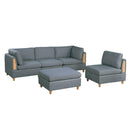 Poundex Fabric 5 pc Sectional 620 IMAGE 1