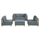 Poundex Fabric 5 pc Sectional 619 IMAGE 1