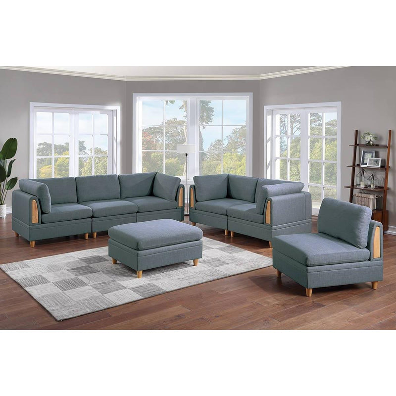 Poundex 7 pc Sectional 786 IMAGE 1
