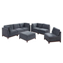 Poundex Fabric 7 pc Sectional 575 IMAGE 1