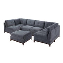 Poundex Fabric 7 pc Sectional 574 IMAGE 1