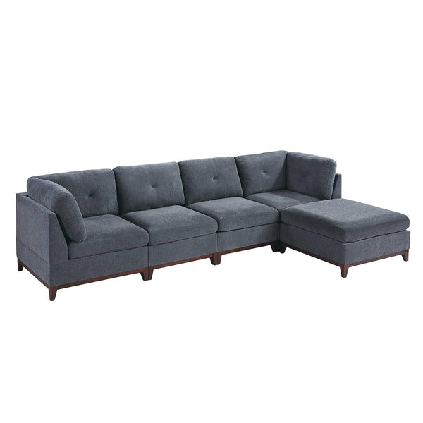 Poundex Fabric 5 pc Sectional 571 IMAGE 1