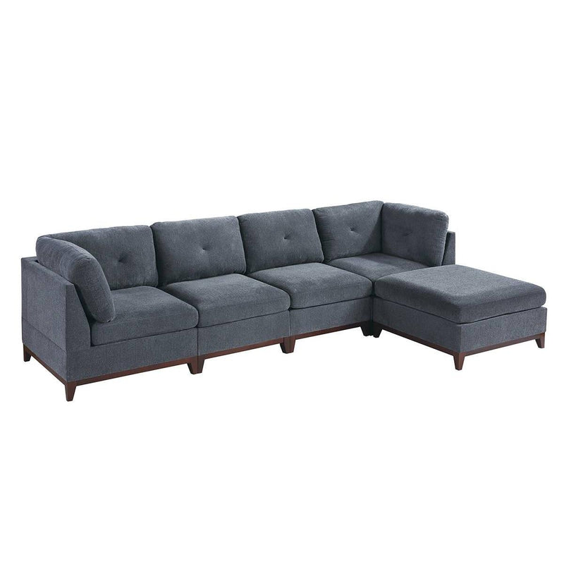 Poundex Fabric 5 pc Sectional 571 IMAGE 1