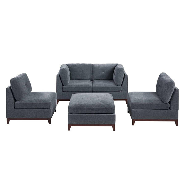 Poundex Fabric 5 pc Sectional 570 IMAGE 1