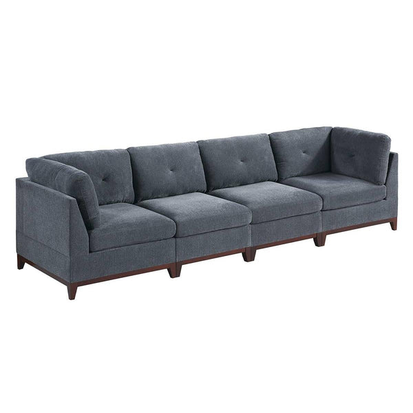 Poundex Fabric 4 pc Sectional 568 IMAGE 1