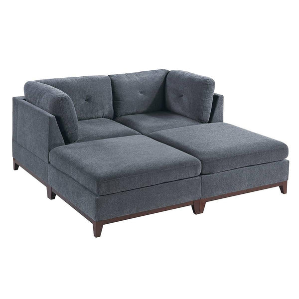 Poundex Fabric 4 pc Sectional 567 IMAGE 1