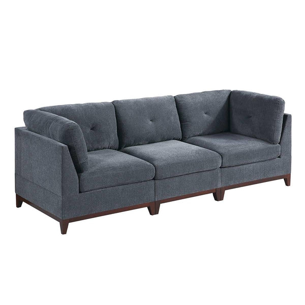 Poundex Fabric 3 pc Sectional 565 IMAGE 1
