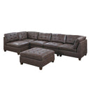 Poundex Leatherette 6 pc Sectional 557 IMAGE 1