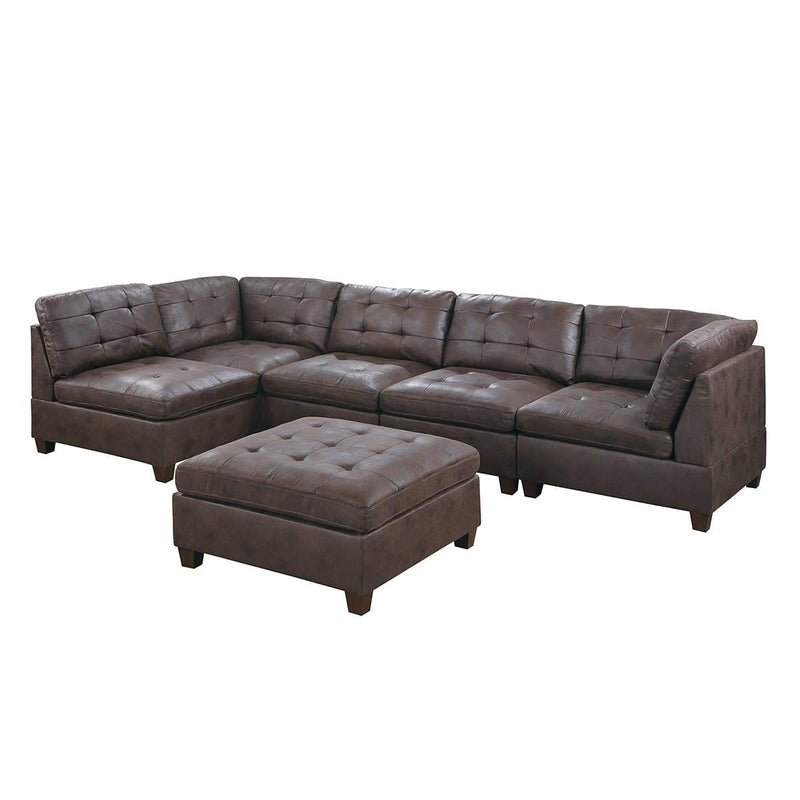 Poundex Leatherette 6 pc Sectional 557 IMAGE 1