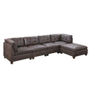 Poundex Leatherette 5 pc Sectional 556 IMAGE 1