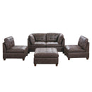 Poundex Leatherette 5 pc Sectional 555 IMAGE 1