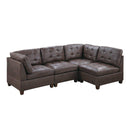 Poundex Leatherette 4 pc Sectional 553 IMAGE 1