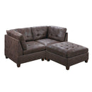 Poundex Leatherette 3 pc Sectional 551 IMAGE 1